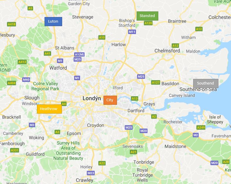 Jak ze Stansted do centra?